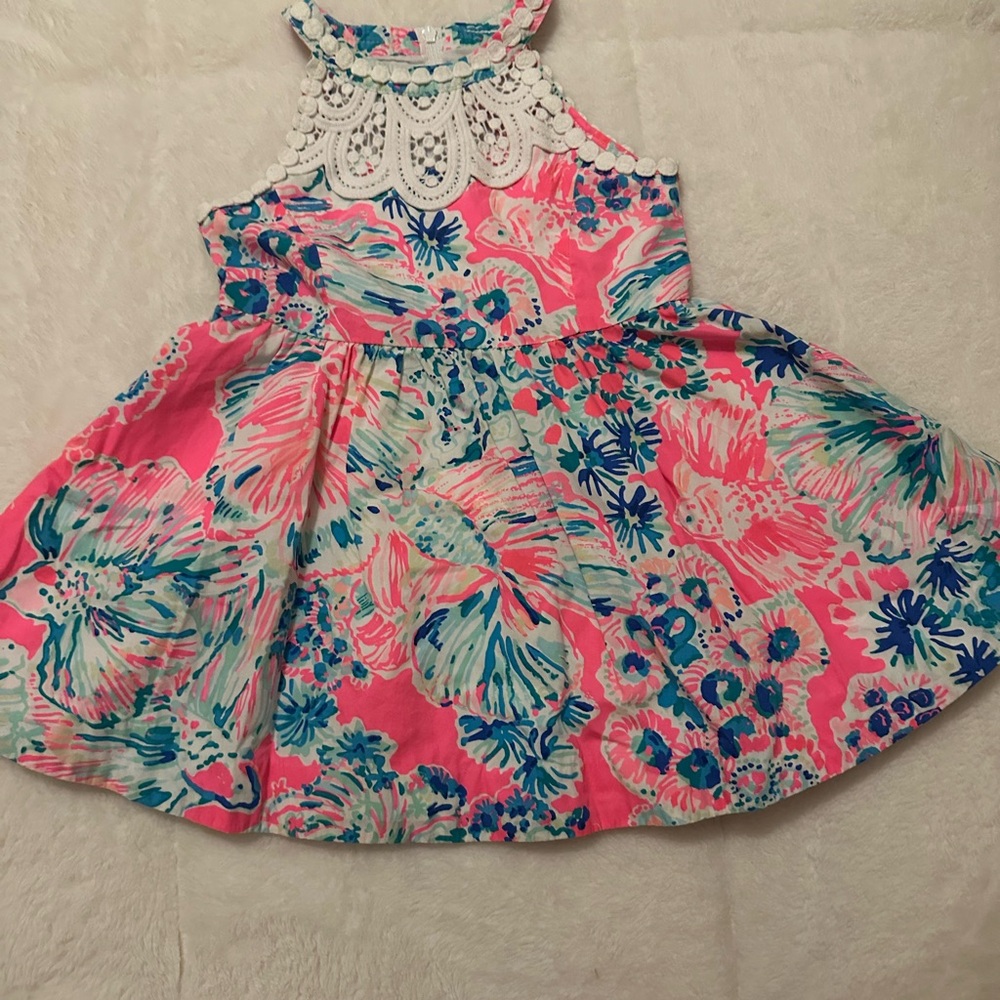 Lilly Pulitzer Pink and Blue Sleeveless Sundress